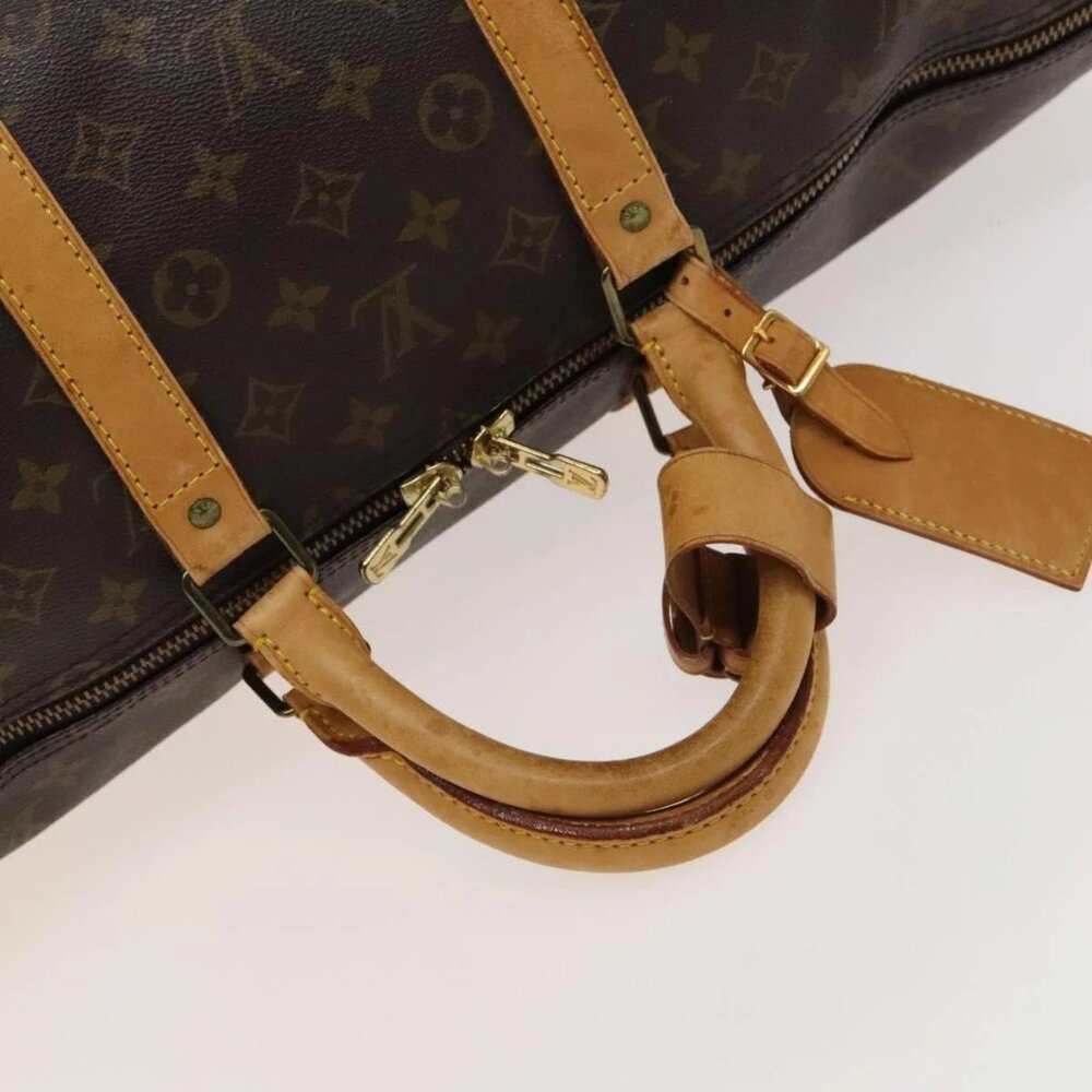 LOUIS VUITTON Monogram Keepall 55 Boston Bag M41424 LV Auth 123478 - Picture 8 of 16